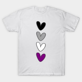 Asexual hearts flag T-Shirt